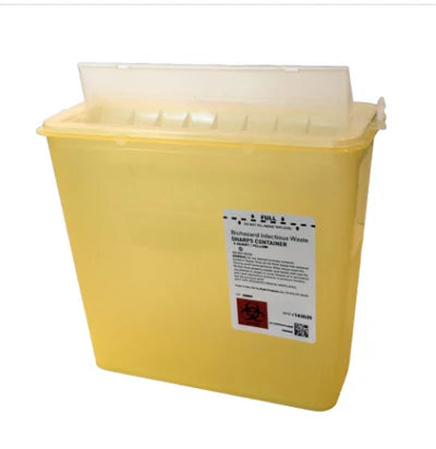 Plasti-Products-143020 Biohazard Waste Container Touchless Yellow Base (5 Quarter) 20/Case