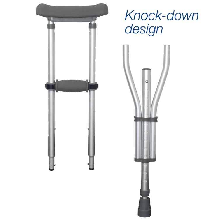 Dynarex-10104 Universal Crutches, (4'7" - 6'7"), 1pair/cs