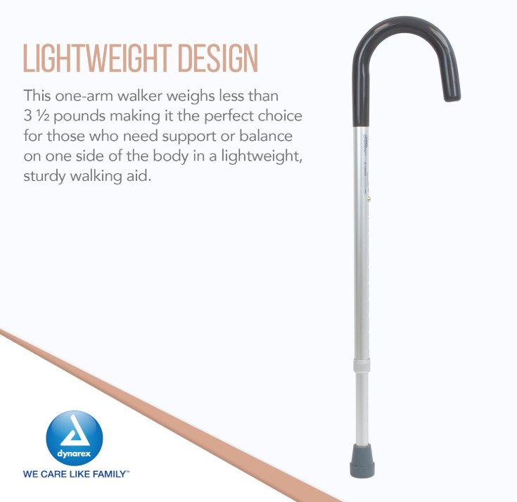 Dynarex-10132 Round Handle Cane with Foam Grip