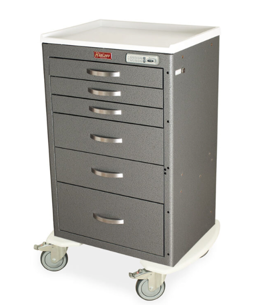 Harloff-MDS2430E06 M-Series Tall E-locking Procedure Cart, Medium Width, Six Drawers