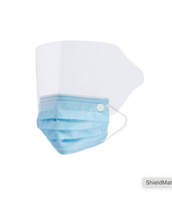 Alpha ProTech-SM2005X ShieldMate Mask with Extended Shield, Earloops, White, 100/cs