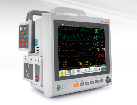 Monitor de paciente modular EDAN Elite V5 con pantalla LCD de 12,1". Es necesario adquirir el módulo XM o el monitor iM20 para tener los parámetros básicos