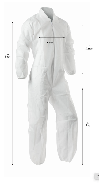 Alpha ProTech GenPro Coveralls, Elastic wrist, ankle and back, serged seams, blue, 25/case