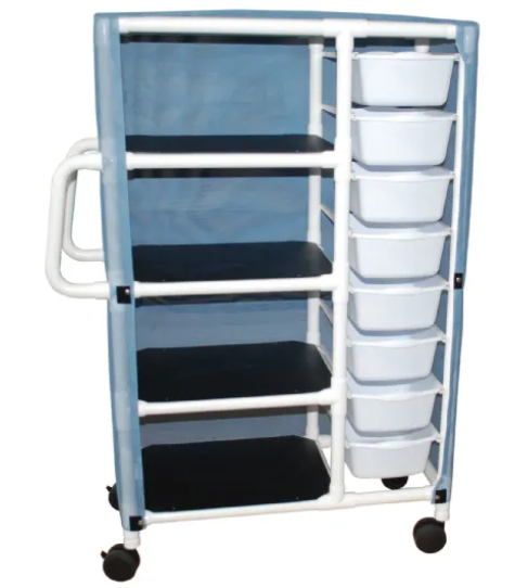 Graham Field-8532 - Specialty Pvc Cart 8 Tubs 4 Shelf 370-8