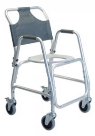 Graham Field-7910A-1-Silla de transporte para ducha - SILLA DE DUCHA ALUM 5 RUEDAS LUMEX