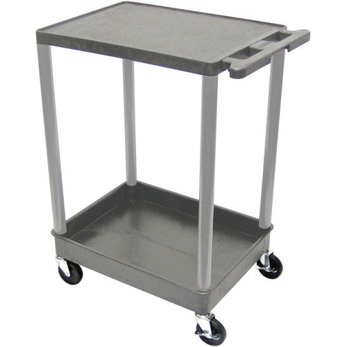 Luxor-TC21-G 32x24" Two Shelf Utility Cart (Gray)
