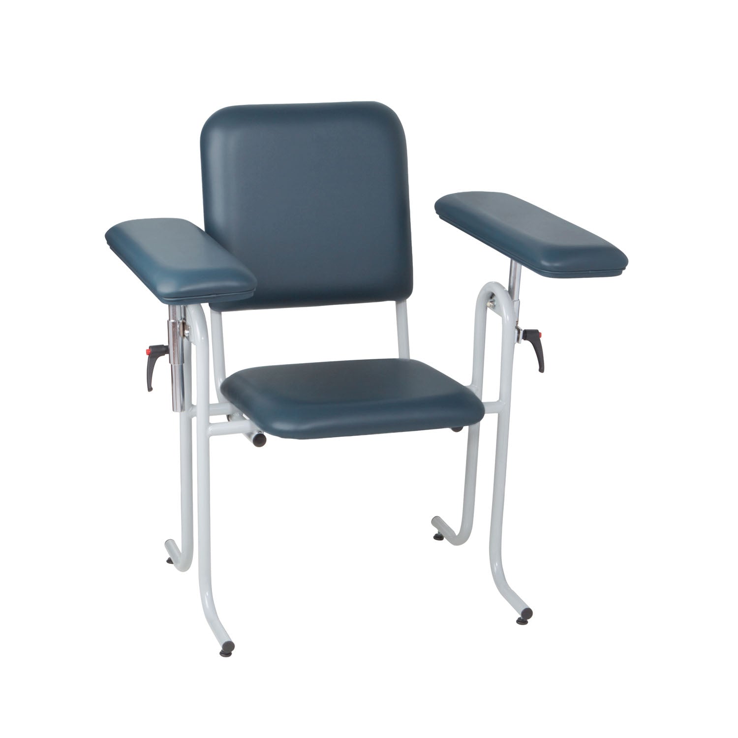 Dukal Corporation-4382 Blood Draw Chair, Straight Arm, Upholstered, Steel Frame, Vinyl Seat, 500 lb Weight Capacity, Blue (1 EA)