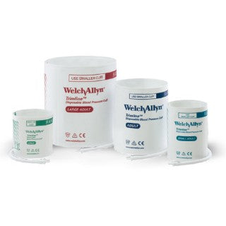 Welch Allyn/Hillrom Soft Disposable Blood Pressure Cuffs – Single-Patient Use Adult Sizes with Specialized One-Tube Connectors