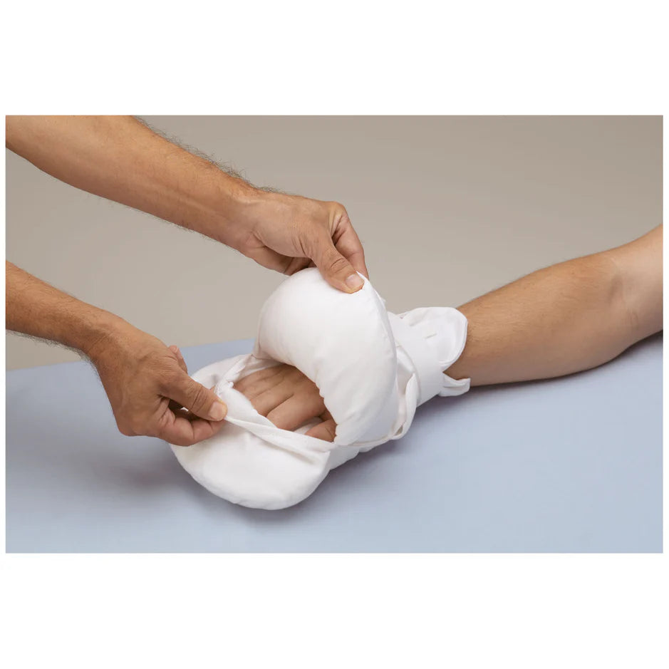 Posey/TIDI Products-2811 Hand Control Mitt, Peek-A-Boo, One Size Fits Most, Hook and Leep Closure, w/o Straps, No Finger Seperators, Double Padded, Nylon, White (Continental US + HI Only) , pair