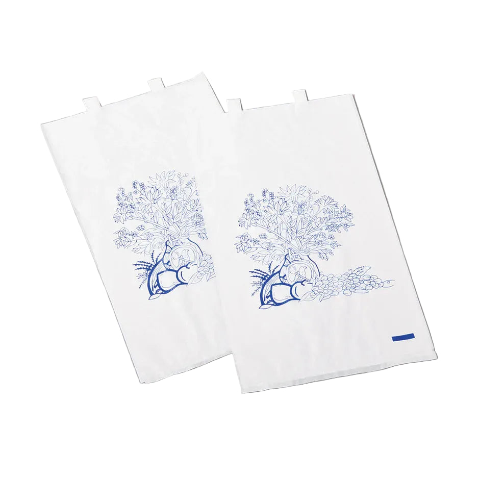 TIDI Products-950231 Bedside Bag, 6½" x 3 1/8" x 11 3/8", Flame Retardant Paper, Blue Floral Print 2000/cs (To Be DISCONTINUED)