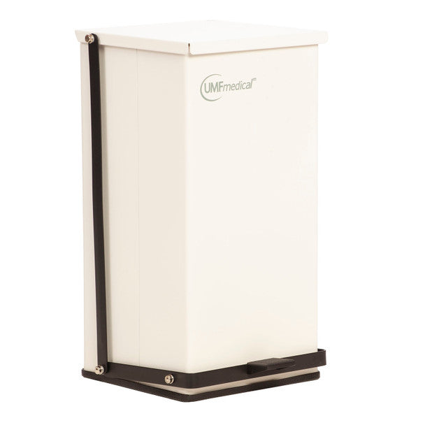 Contenedor de basura UMF Medical-1475W, 48 cuartos de galón, color blanco, unidad
