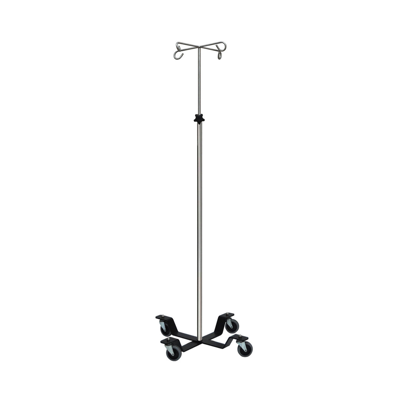 UMF MEDICAL-SS8344 Stainless Steel 4 Hook Infusion Pump IV Pole