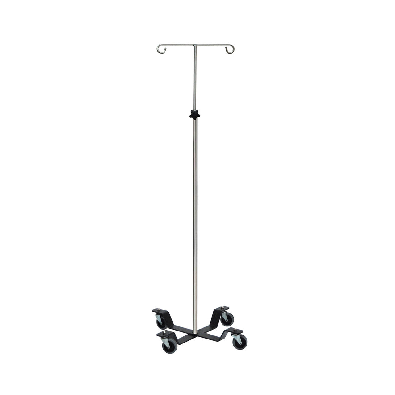 UMF MEDICAL-SS8345 Stainless Steel 2 Hook Infusion Pump IV Pole