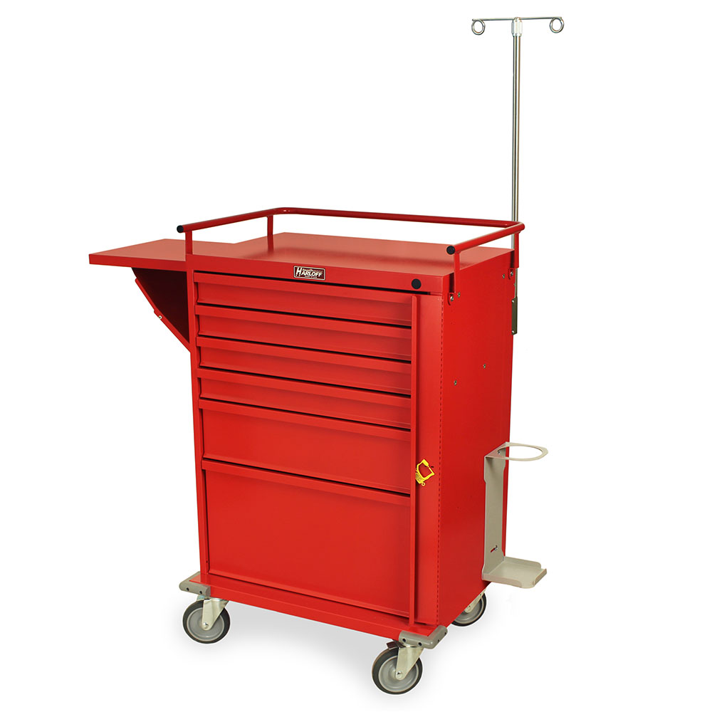 Harloff-V30-6EMG V-Series Emergency Cart Six Drawer with Breakaway Lock & Accessory Package