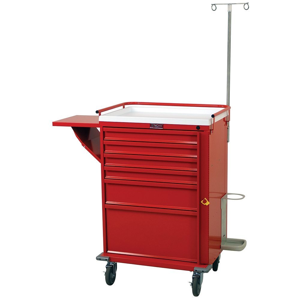 Harloff-V30-6EMG2-V-Series Emergency Cart Six Drawer with Breakaway Lock & Deluxe Emergency Accessory Package