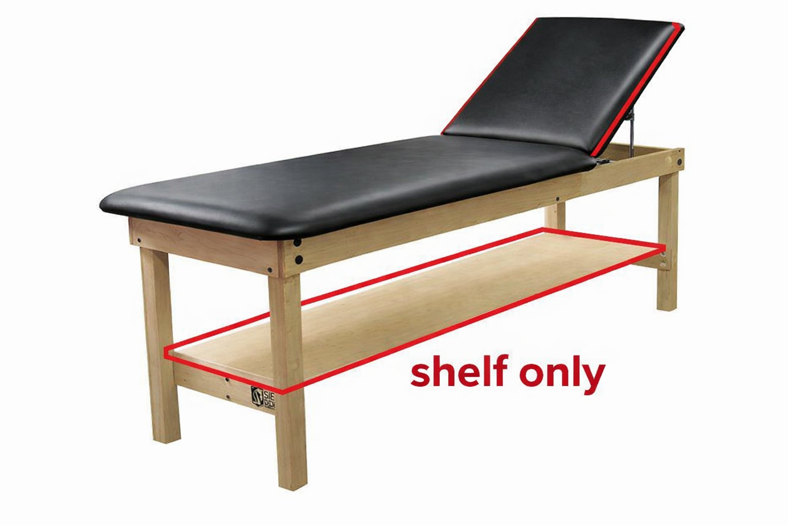 PHS Medical-EWT-Bottom-Shelf (An Option Accessory) Shelf for Essential Wood Treatment Tables – Lift Back & Flat Cushion Compatible