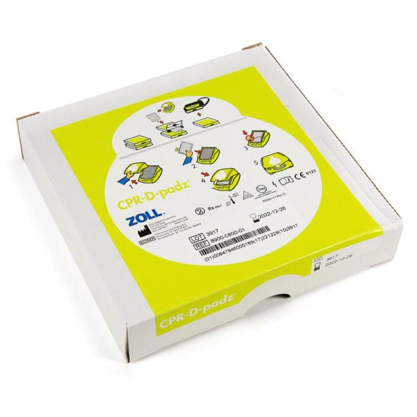 ZOLL-8900-0810-01 Sistema de desfibrilación y RCP de una pieza CPR-D Padz con sensores de compresión, profundidad y frecuencia.