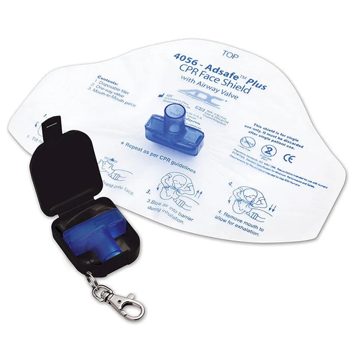 ADC Adsafe Plus CPR Face Shield with One Way Valve Keychain