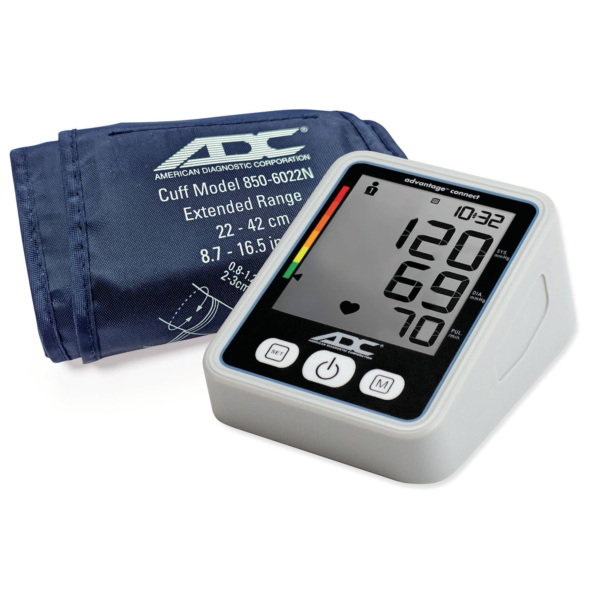 ADC-6024N-Advantage Connect Digital BP Soft Wide Range Adult, Navy,LF 1/Ea