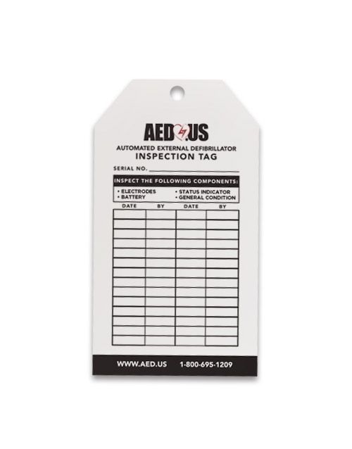 ZOLL-AEDUS-TAG AED.us Etiqueta de inspección del DEA