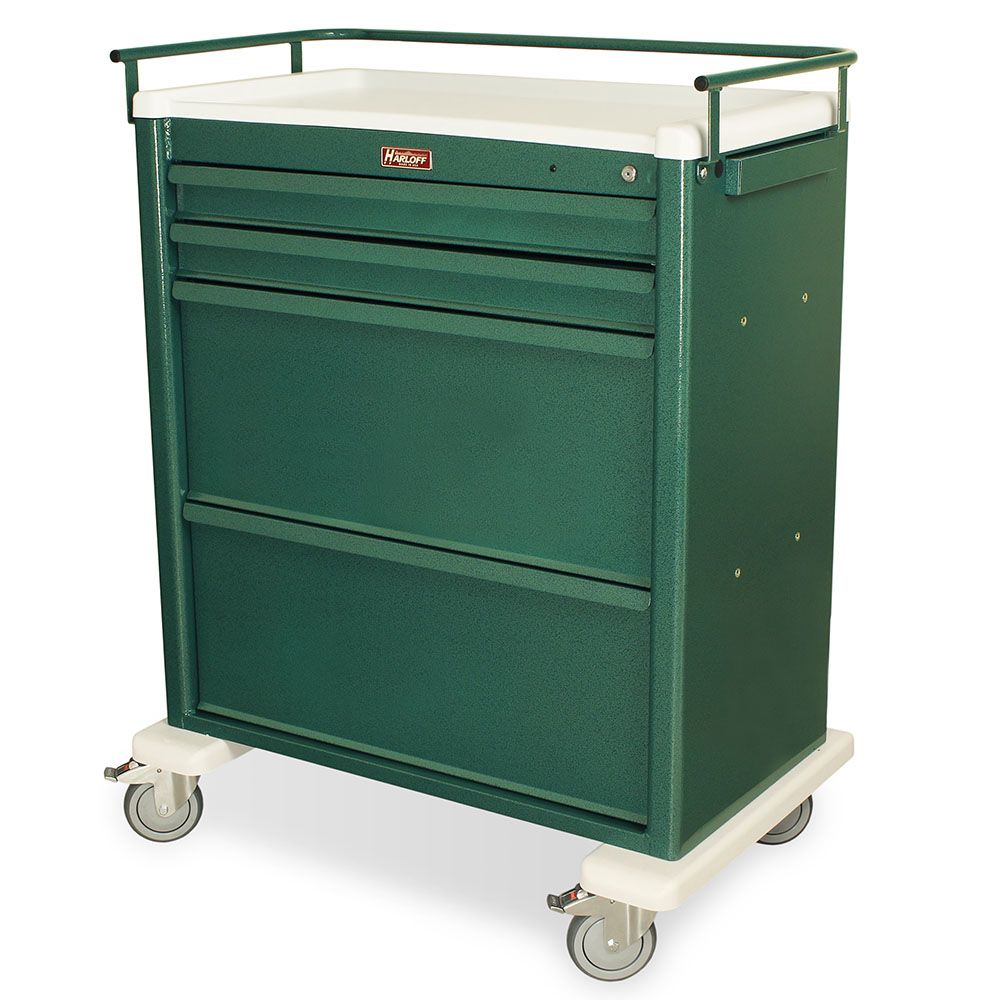 Harloff Aluminum Universal Line Medication Cart