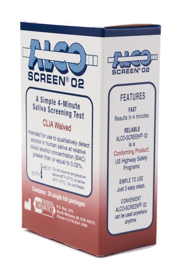 Abbott-56024 Alco-Screen .02 Alcohol Test, DOT Approved, 24/bx
