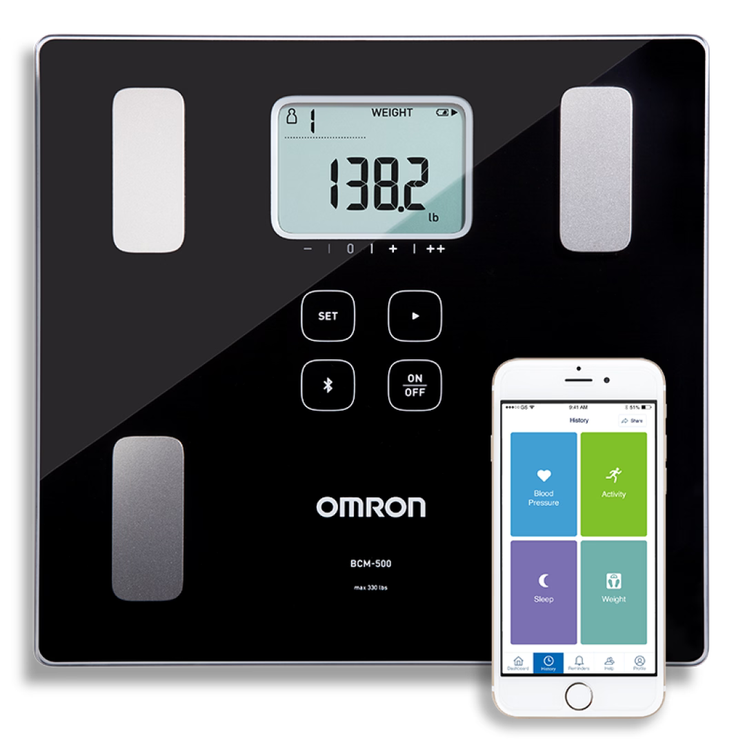 Omron Healthcare-BCM-500 Body Composition Monitor and Scale with Bluetooth® Connectivity, each