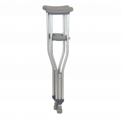 Dynarex-10100-8 Aluminum Crutches - Tall, (5'10" - 6'6") (1 Pair/Box, 8Boxes/cs)