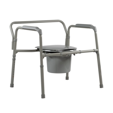 Dynarex-10374-Bariatric Folding Bedside Commode, Steel, 1 Box/Case
