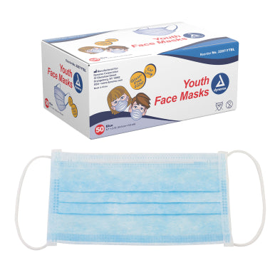 Dynarex Youth Face Mask w/ Ear Loop,12/50/cs | Quantity - 1x CS