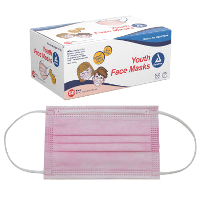 Dynarex Youth Face Mask w/ Ear Loop,12/50/cs | Quantity - 1x CS