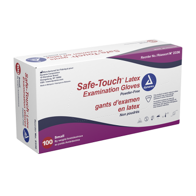 Dynarex Safe-Touch Latex Exam Gloves,Powder-Free