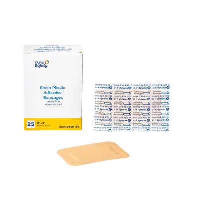 Dynarex Sheer Plastic Adhesive Bandages - Sterile Quantity - 1x CS