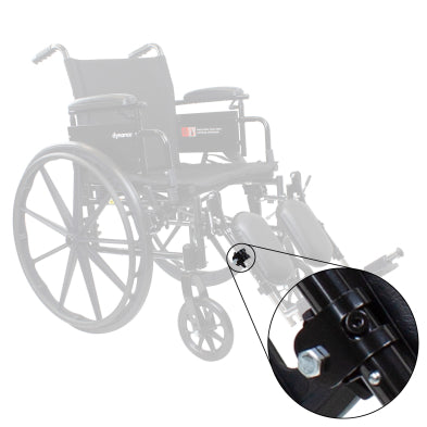 Dynarex-RPWC24-AK DynaRide Elevated Legrest Adjustment Knob Black, 1ea.