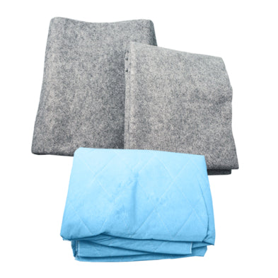 Dynarex Disposable Grey Blanket and Blue Non Woven Blanket