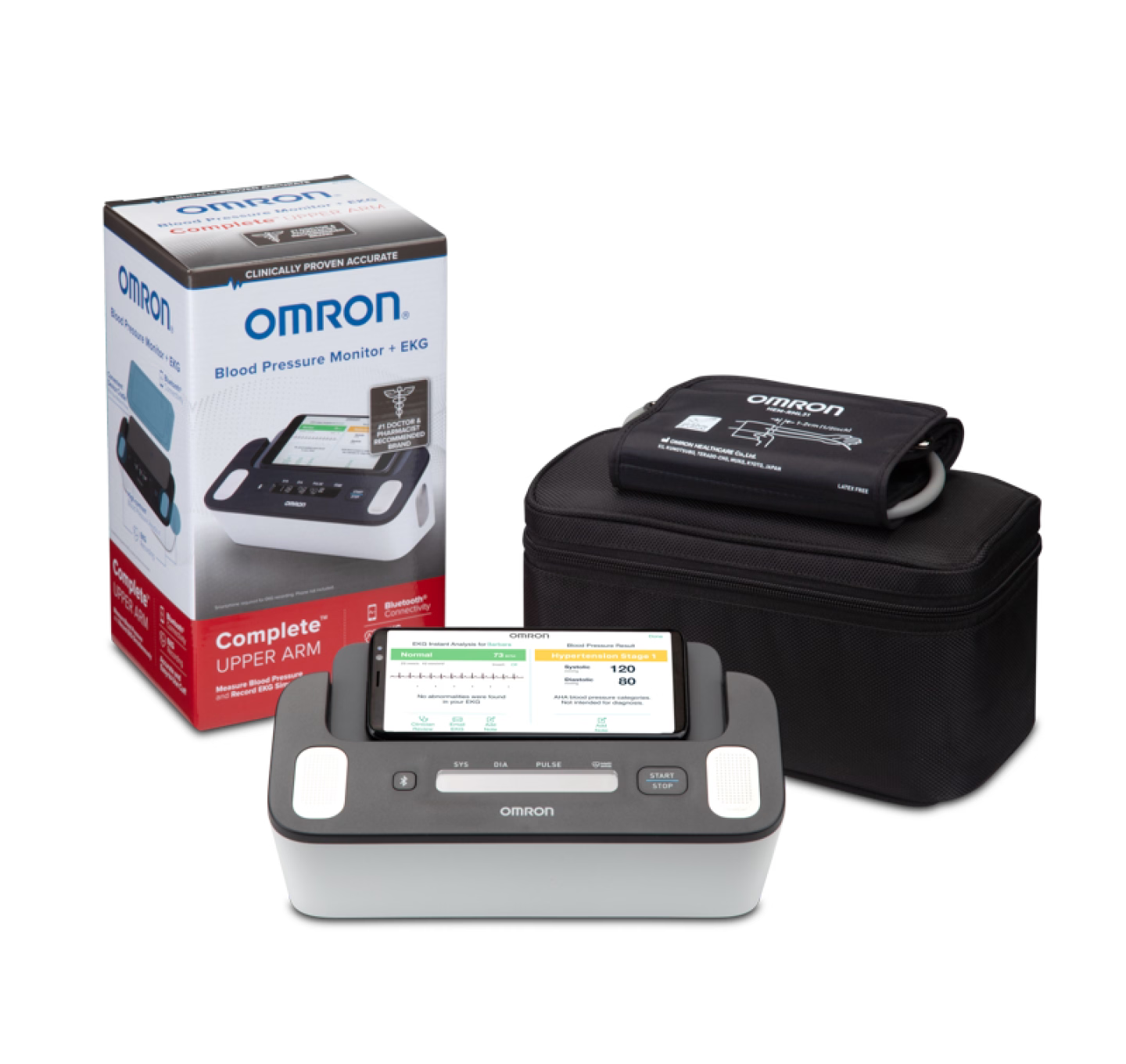 Omron Healthcare-BP7900 Complete™ Wireless Upper Arm Blood Pressure Monitor + EKG, 6/cs