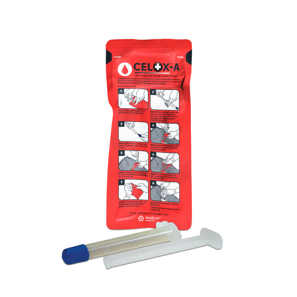 Safeguard Medical-30-235 MARCH Celox-A Chitosan Applicator (6 gram /Injector)