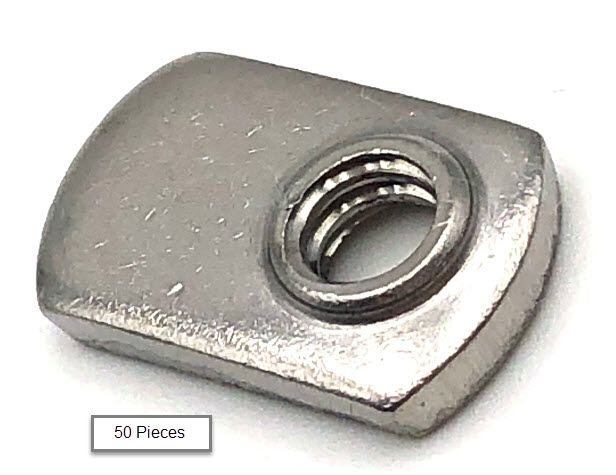 Therafin-33064-Nut, Single Tab, 10-24, Stainless Steel, 50 Pcs