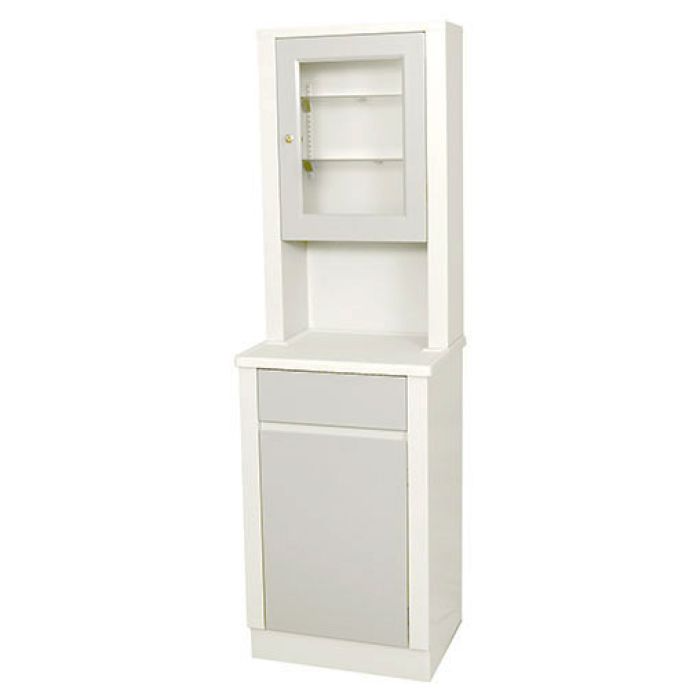 UMF MEDICAL-6105QW Treatment cabinet with upper cabinet section, 1 door, 1 shelf, 20"W x 65" H x 16.25 D