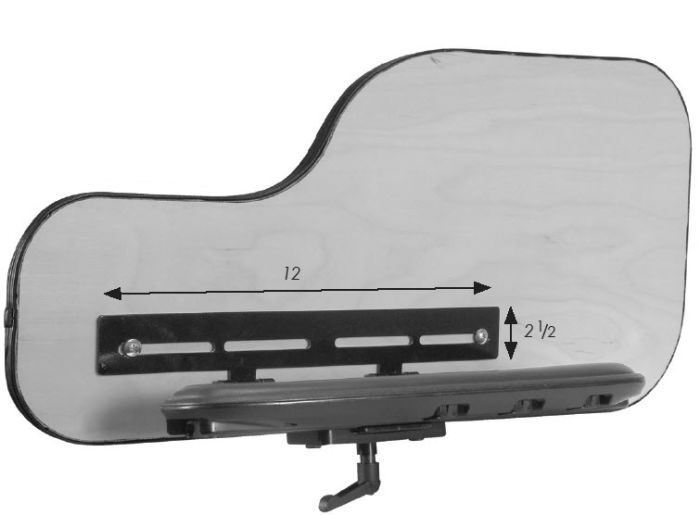 Therafin-41380 Half Tray Bracket, Permobil 3G Armrest, Flip Up