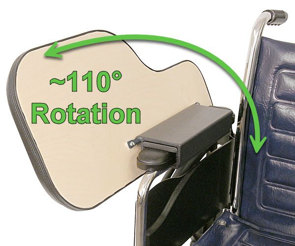 Therafin Half Tray, Wraparound, Woodgrain w/ Adj Height Bracket