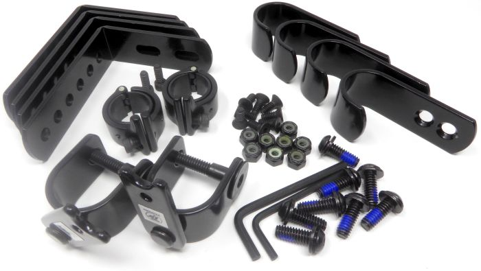 Therafin Back Hardware/ Hole Js w/ Swingtabs & Rail Locks
