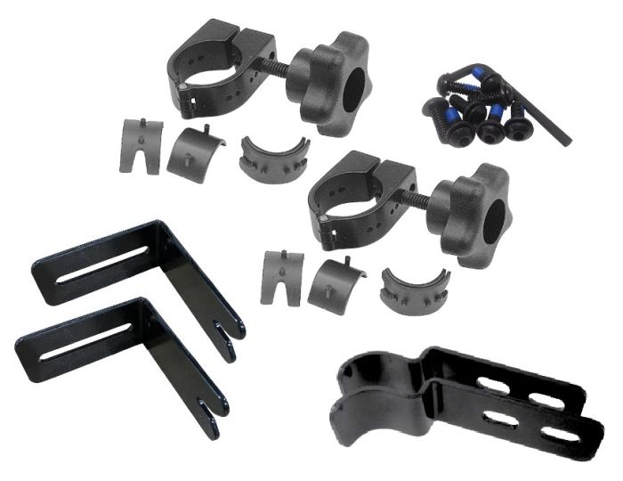 Therafin-50470 Seat Hardware, 2 Knob Wrap Around w/ Long Slotted Brackets & Zero Drop Hooks