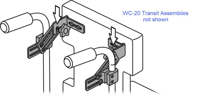 Therafin 51078 Seat Hardware, Transit, 4 Knob Wrap Around, 2 Pairs