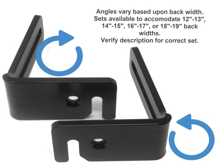Therafin-50747 Back Hardware, 4 Knob for 14-15W Curved Back, 2 L/R Pairs
