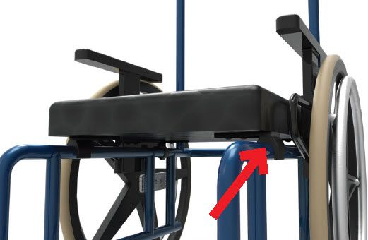 Therafin-50618 Seat Hardware, Snap On with Raised Drop Hooks and Universal Rail Locks