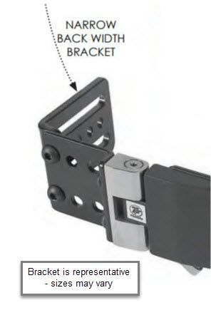Therafin-50512 Bracket, Back Mounting, Narrow for 2.5" Thickness