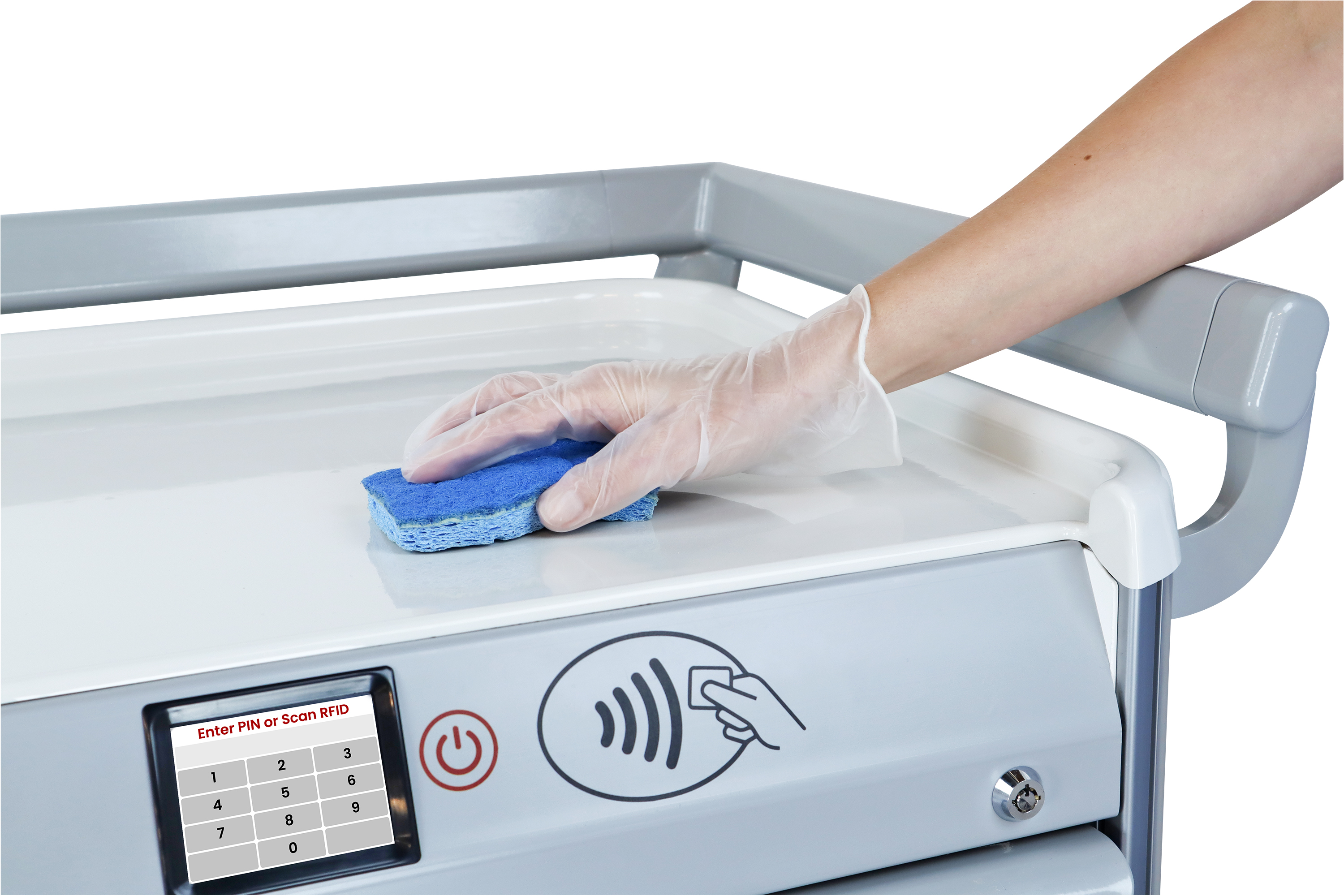 Detecto MobileCare Series Medical Cart, Yellow, 16.5 in. Electronic