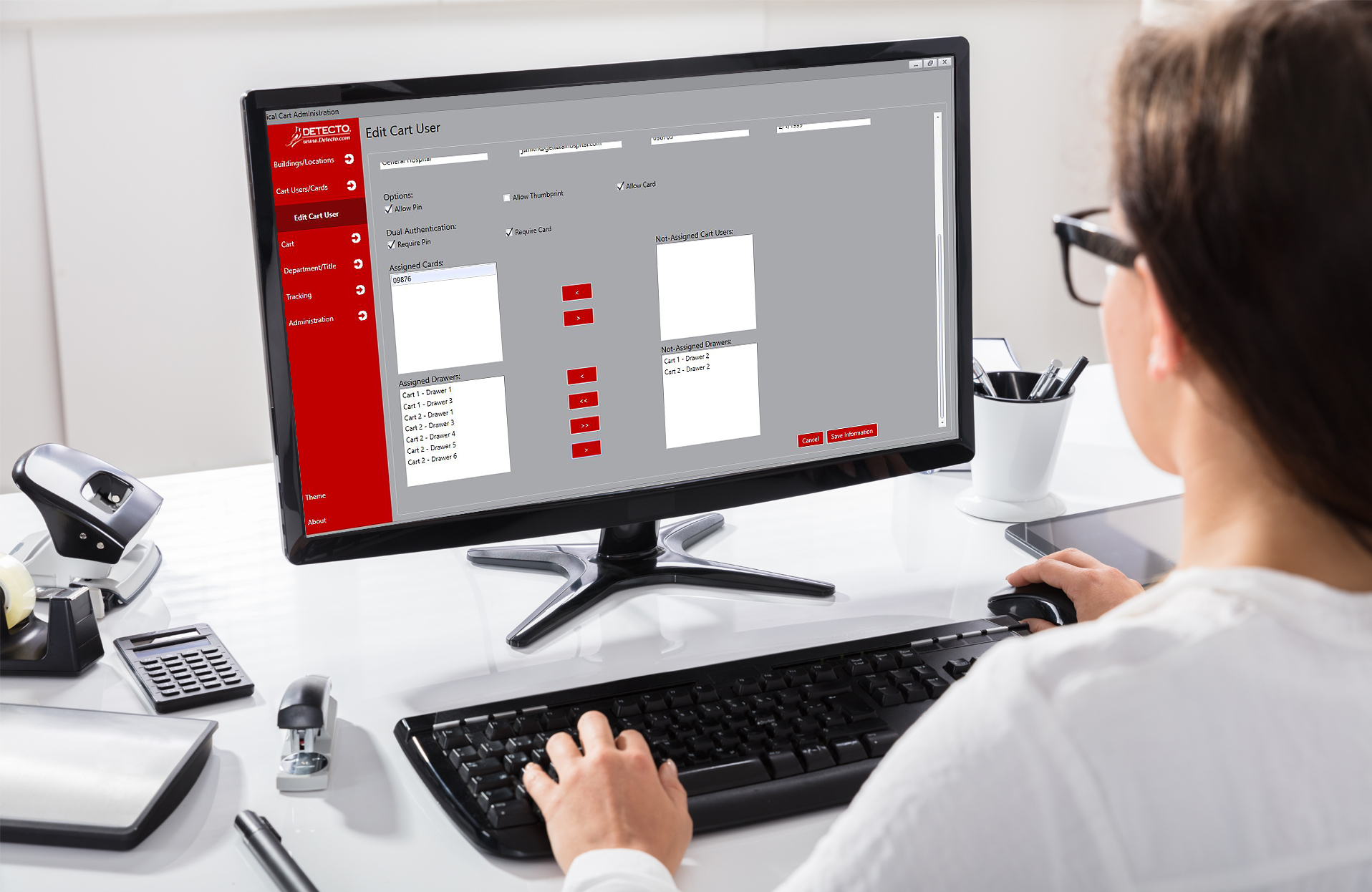 Detecto MobileCare Series Medical Cart, Yellow, 23 in. Electronic
