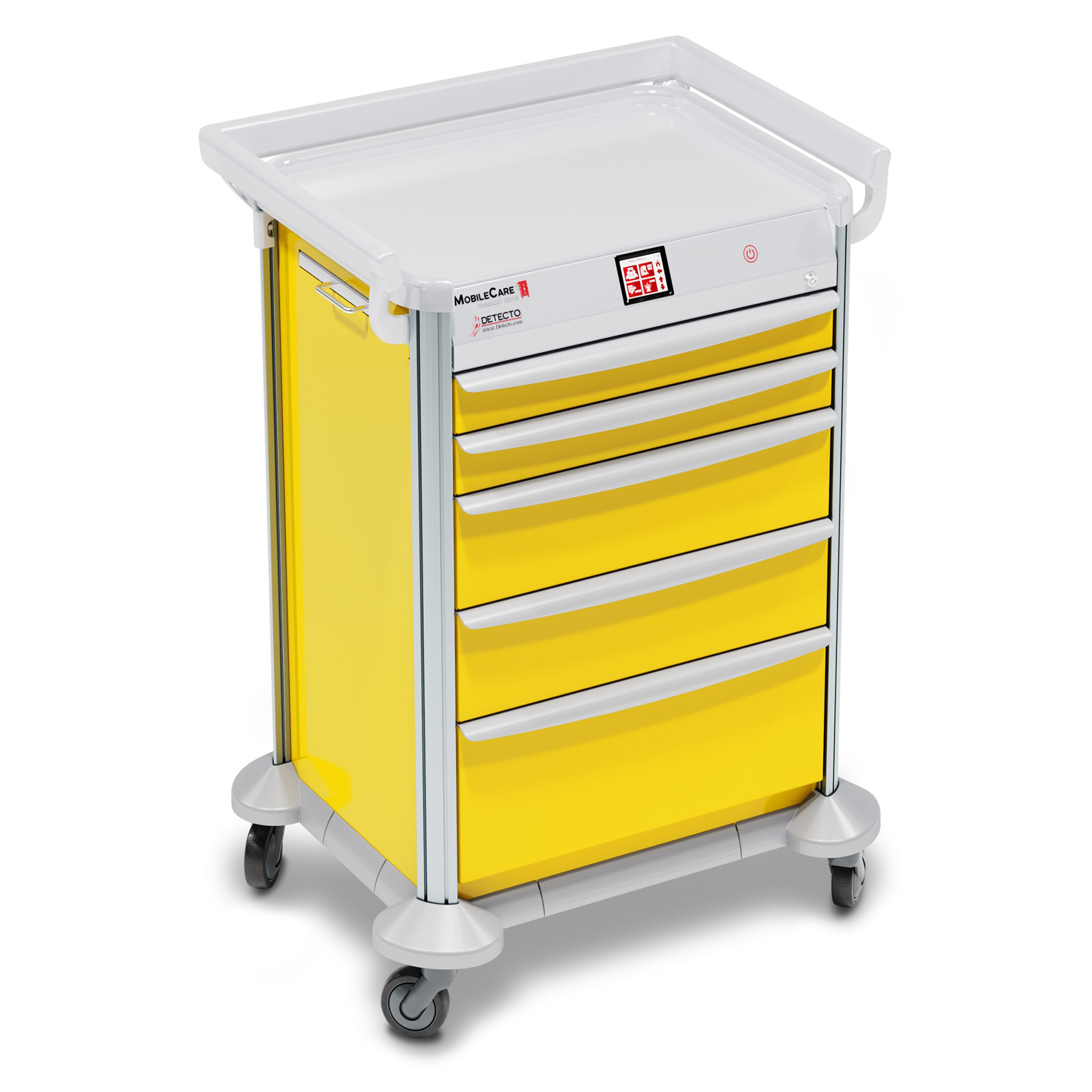 Detecto MobileCare Series Medical Cart, Yellow, 23 in. Electronic
